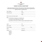 Librarybookorder example document template