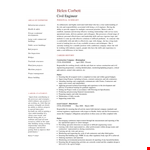 Civil Engineering Resume Example example document template