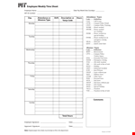 Employee Weekly Time Sheet Template - Track Your Leave and Worked Hours Efficiently example document template