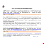Corrective Action Plan Template example document template