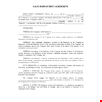 Employment Contract: Company-Employee Agreement You Shall Love example document template 