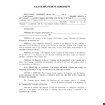 Employment Contract: Company-Employee Agreement You Shall Love example document template