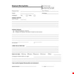 Employee Warning Notice - Protect Your Business with Clear Communication example document template