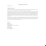 Nursing Faculty Recommendation Letter example document template