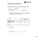 Internship Weekly Progress Report example document template