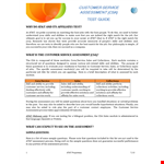 Customer Service Employee Assessment example document template