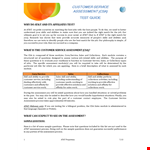 Customer Service Employee Assessment example document template 