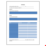 Petition Template - Request Signatures from Members | Create a Petition example document template