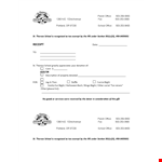 Free School Receipt example document template