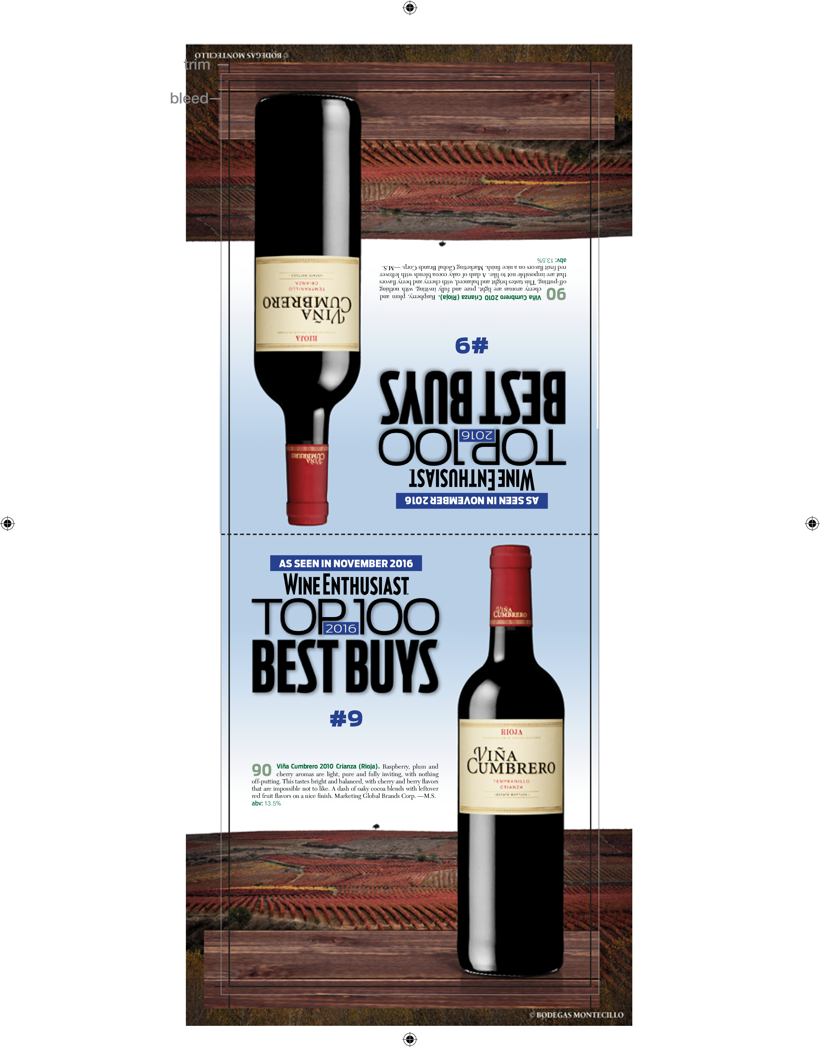 Table tent template cherry flavors cumanbero crianza