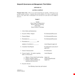 Non Profit Organization Agenda example document template