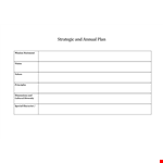 Strategic Plan Template - Target Areas for Strategic Planning example document template