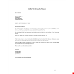 Breaking Lease Letter example document template