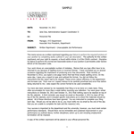 Unacceptable Job Performance Written Reprimand Example example document template