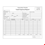 Free Expense Report Template - Easily Track Your Expenses example document template
