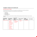 Effective Communication Plan Template for Managers and Contractors | Smoke example document template