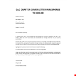 CAD Drafter cover letter example document template
