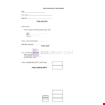 Daily Cash Receipt Form example document template