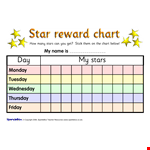 Reward Chart for Kids | Track Progress with Sparkly Stars | Free Printables example document template