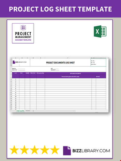 Project Documents Log Sheet