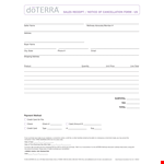 Personal Sales Receipt Template - Cancellation, Cancel, Address | Download Now example document template