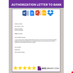 How to write authorization letter to bank example document template