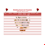 Wedding Guest List Template . example document template