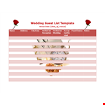 Wedding Guest List Template . example document template 