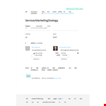 Service Marketing Strategy Template example document template