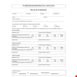 Plan Itinerary example document template