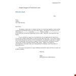 Disapproval Notification Letter example document template 