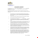 Consignment Agreement Template - Create an Efficient Inventory Agreement with Consignees | NASCO example document template