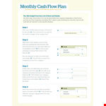 Monthly Cash Flow Chart Template example document template