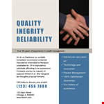 Quality Flyer Templates - Improve Your Brand's Integrity and Reliability example document template