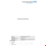 Developing a Comprehensive Security Policy to Ensure Trust with Staff and Information example document template