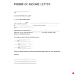 Income Verification Letter: Request Your Salary Proof from Employer this Month example document template