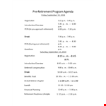 Retirement Program Agenda Template example document template 