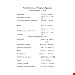 Retirement Program Agenda Template example document template