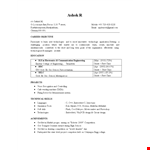 Electronics Engineering Fresher Resume Format example document template