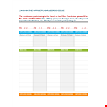 Office Lunch Schedule Template example document template