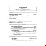 Information Technology Resume Example example document template