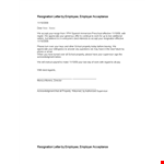 Resignation Letter By Employee In Doc example document template