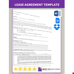 Blank Lease Agreement Template example document template