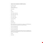Customer Service Job Application Letter With No Experience example document template