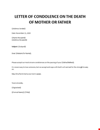 Condolences message for loss of mother