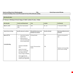 School Department Meeting Agenda Template example document template