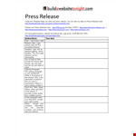 Create your Perfect Press Release | Free Template Included example document template 