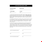 Location Release Form - Secure Your Company's Production Location Ownership | Motion example document template
