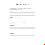 Time Off Request Form Template - Streamline Leave Requests with our Easy-to-Use Time Off Form example document template
