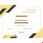 Free Printable Certificate example document template